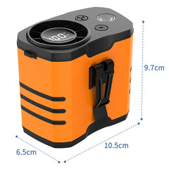 WAFTING Portable Waist Fan - 12000RPM High-Speed Belt Fan, 10-Speed Adjustable, 10000mAh Rechargeable, LED Display Shirt Air Conditioner for Camping, Hiking, and Outdoor Work(Orange)