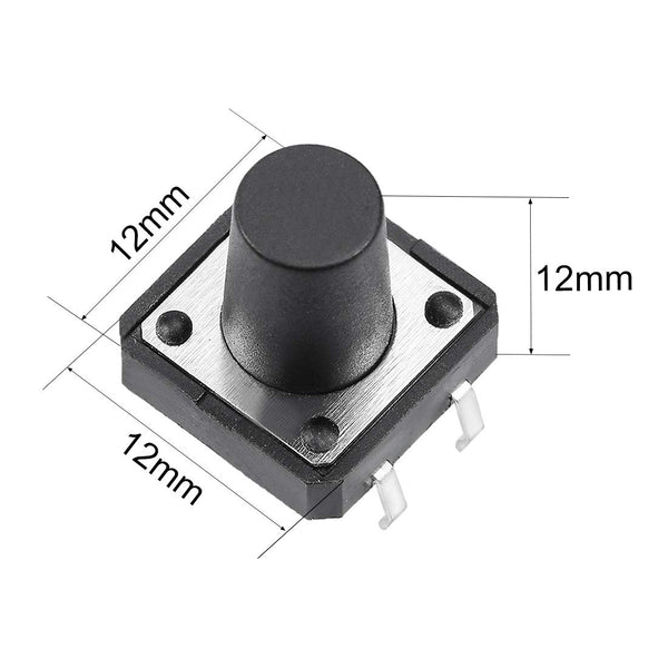 sourcing map 12x12x12mm Panel Mini/Micro PCB Momentary Tactile Tact Push Button Switch DIP 20PCS