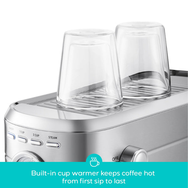 CASABREWS CM5418 Espresso Machine 20 Bar, Barista Espresso Maker with Steam Milk Frother, Stainless Steel Coffee Machine with 1L Removable Water Tank for Cappuccino, Latte, Silver