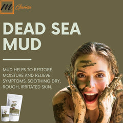 mGanna 100% Natural Dead Sea Mud Clay Powder 0.5 lbs / 227 g for Skin firming, Creams, Face Masks, Scrubs and Soap Making
