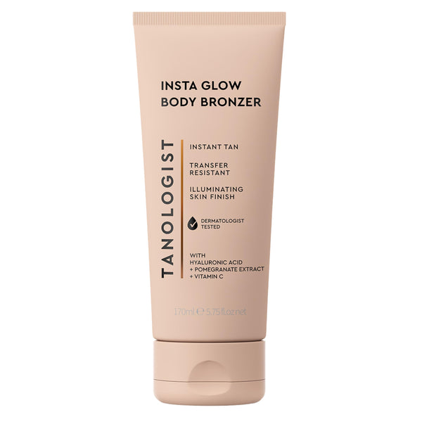 Tanologist Insta Glow Illuminating Instant Body Bronzer, Dermatologist Tested, Buildable Bronze Glow, Light Reflecting Particles, Transfer Proof & Water Resistant, Flawless Finish, 170ml