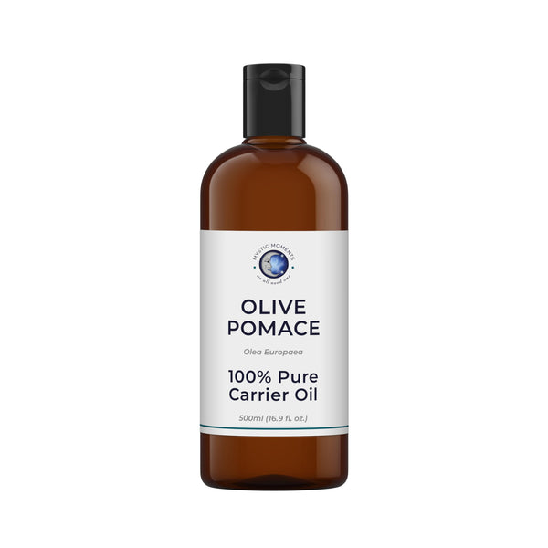 Mystic Moments | Olive Pomace Carrier Oil 1 Litre - Pure & Natural Oil Perfect For Hair, Face, Nails, Aromatherapy, Massage and Oil Dilution Vegan GMO Free