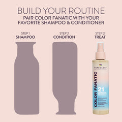 PUREOLOGY Color Fanatic Multi-Tasking Leave In Conditioner Spray, 21 Benefits for Colour-Treated Hair, Heat Protection & Detangler, Vegan & Sulphate Free Hair Treatment, 200ml