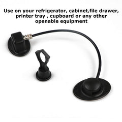 HoneSecur 2 Pack Refrigerator Lock with Magnetic, Child Safety Locks, Fridge Freezer Door Lock, for Cabinet Drawer, Convenient - Black