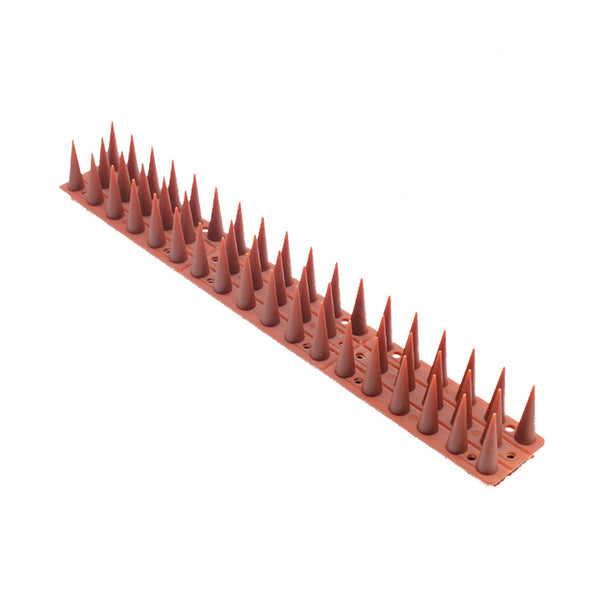 DIVCHI 20 Pcs Bird Spikes for Anti Pigeons And Birds, Fence Wall Spikes Garden Security Anti-Climb Cat Bird Intruder Pest Deterrent, Birds Fence Roof Tall Covers 33.5 x 4.5 x 3.7cm 6.7M (22ft) (Brown)