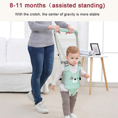 Vicloon Baby Walking Harness, Safe Walking Belt, Hand-Held Baby Walker, Removable, Adjustable Walking Harness, Breathable Handheld Baby Walker Toddler Walking Assistant - Green Puppy