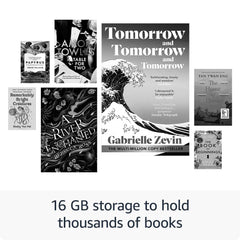 Amazon Kindle (newest gen) – Lightest and most compact Kindle with glare-free display, faster page turns, adjustable front light and long battery life – 16 GB – With Ads – Black