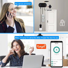 ReaIOKbii Tuya Complete Access Control System Kit, 433MHz Remote Controller Door Opener, 180kg Magnetic Lock, 30m Remote Transmitters