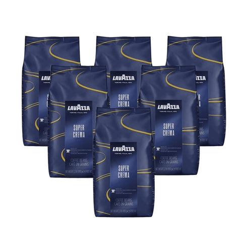Lavazza Super Crema Coffee Beans (6 Packs of 1kg)