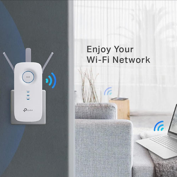 TP-Link RE450 AC1750Mbps Dual-Band WiFi Extender Booster, Simultaneous 450Mbps on 2.4GHz + 1300Mbps on 5GHz, Range Extender Hotspot with 1 Gigabit Port and 3 External Antennas, Access Point Mode
