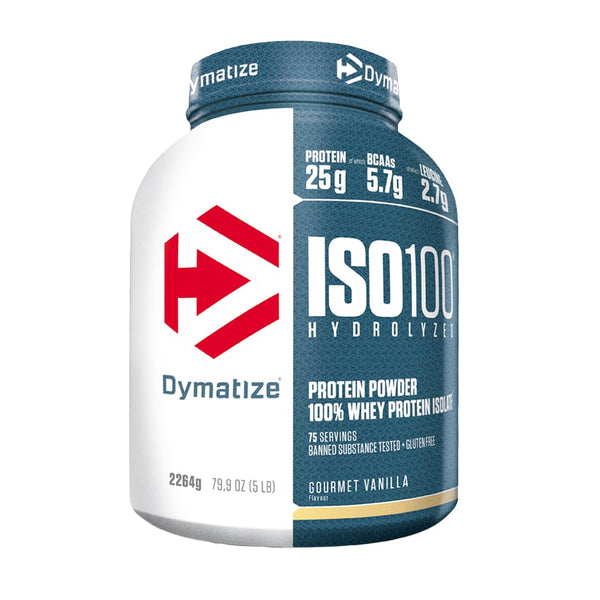 Dymatize ISO 100 Hydrolyzed Gourmet Vanilla 2264g - Whey Protein Hydrolysat + Isolat Powder