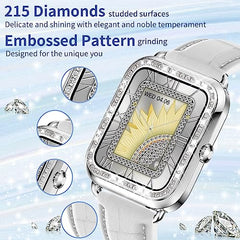 Smart Watches for Women Diamond,1.29"AMOLEDTouch Screen Ladies Waterproof Smart Watch with Heart Rate/Blood Pressure/Sleep Monitor,19 Sport Modes Womens Smart Watches for Android IOS