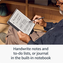 Amazon Kindle Scribe (64 GB) – Redesigned display with uniform borders. Now write directly on books and documents. With built-in notebook summarisation. Includes Premium Pen – Jade Metallic
