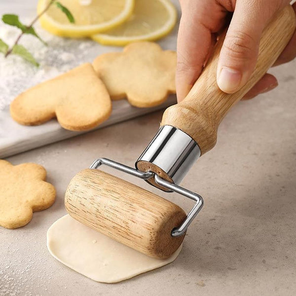 RoxNvm Rolling Pin, 2 Pieces Dough Roller, Small and Medium Dough Roller, Wooden Rolling Pin, Suitable for Rolling Dough, Pastas, Pizza, Desserts and Dumpling Skins (A)