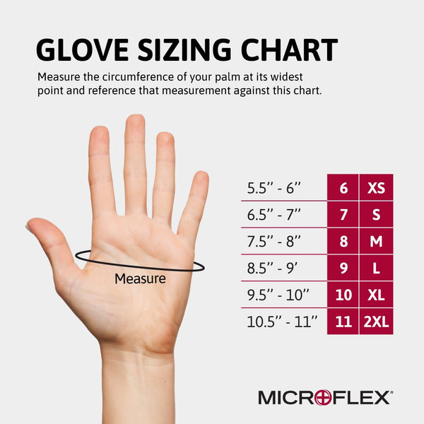 Ansell Microflex 93-732, Multipurpose Nitrile Disposable Gloves for Precise Handling and Mechanical Tasks, Latex Free, Powder-Free, Size XS (100 Pieces)