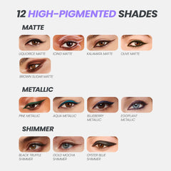 Wonderskin 1440 Longwear Brown Eyeliner Pencil, 3 Pack - Waterproof, Sharpenable Eyeliner Pencil & Smudge Proof Brown Eye Liner Pencils (Kalamata)