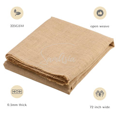 1m Hessian Fabric – Textured Burlap Jute Sack Material– 72” Inch Wide, 183cm Wide, 10oz 225GSM –Fabric for School Boards, Gardens, Table Runners, Arts & Crafts – by SAMASIA