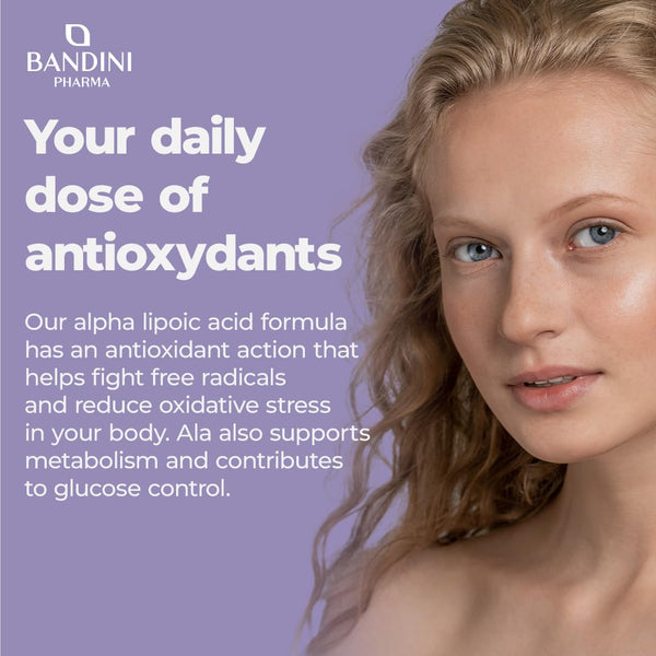 Bandini® Alpha Lipoic Acid 650mg | 120 High Strength ALA Vegan Capsules | 4 Month Supply | Alpha-Lipoic Acid Powerful Antioxidant | Maximum Absorption Aminoacid Supplement | No Synthetic Binders