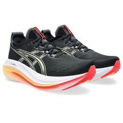 Asics Men's Gel-Nimbus 27 Running Shoe, Black/Khaki, 11 UK
