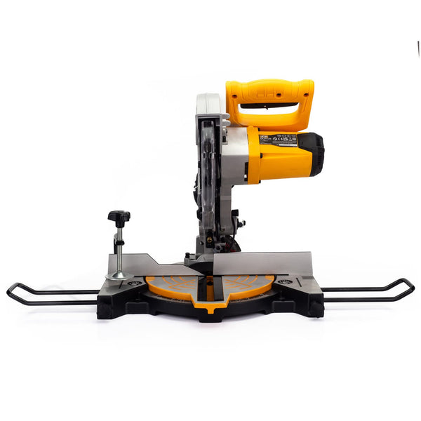 JCB 210mm Mitre Saw with Laser Guide, 4 Cut Settings & Dust Collection Feature, 45 Degrees, 5500rpm, Soft Grip Handle, 3 Year Warranty