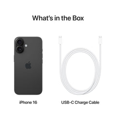 Apple iPhone 16 128 GB: 5G Mobile phone with Apple Intelligence, Camera Control, A18 Chip and a Big Boost in Battery Life. Works with AirPods; Black