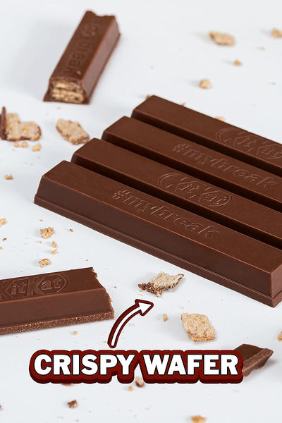Kit Kat Chocolate Bars | 4 Fingers | 24 Packs of 41.5 g| Kit Kat Milk Buscuit Chocolate Blocks | Bulk Gift Box | Easter Christmas Birthday Present School Gifts | UK Stock | Sold by Essential Products