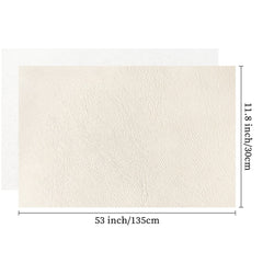XHT 30x135cm Smooth Faux Leather Roll Soft Plain Synthetic Upholstery Crafts Fabric for DIY Cosplay Garment Jewelry Accessories (Beige)