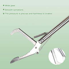 PEUTIER Snake Grabber Tool, Wide Tongs Grabber with Snake Bag