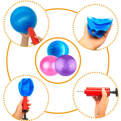 XIECCX Mini Yoga Balls 6 Inch Exercise Pilates Therapy Balance Bender Ball Barre Equipment for Home Stability Squishy Training with Pump(Blue)