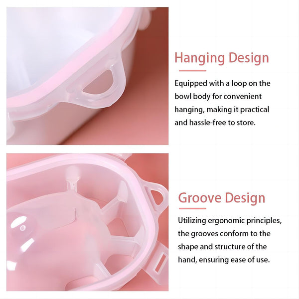 2 Pieces Nail Soaking Bowl Nail Spa Bowl Nail Art Remover Soak Soaker Treatment Bowl Used for Manicure Spa Tool Tools used to hold hands(Pink)