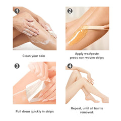 100Pcs Professional Paper Wax Waxing Strips, Hair Removal Strips for Women Men Facial Body Arms Legs Hair Cleaning and Remover (3.8×10cm, 1.6 x 3.9 Inch)