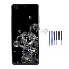 LCD for S 20 Ultra Replacement, 6.90inch Display for SM-G988B, SM-G988U, SM-G988N, SM-G988W, Digitizer Assembly Replacement with Frame and Technical Repair Tool Kit (Silver)