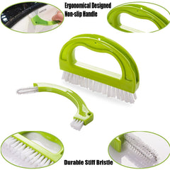 Enyoir Tile Joint Brush 4 in 1 Joint Scrubber Multifunction Kitchen Bathroom Cleaning Brush Grout Mould Cleaner Brush Green