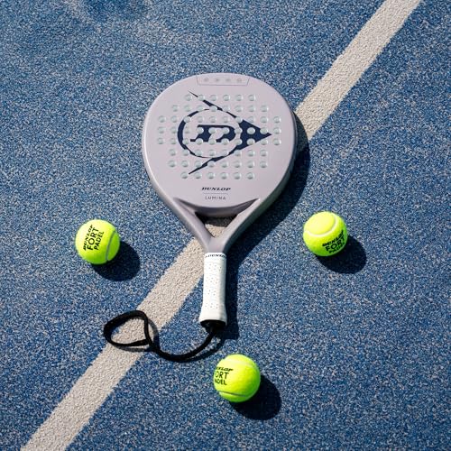 DUNLOP Padel Bat Lumina Light Grey - Amazon Exclusive - Graphite Frame, Pro EVA Core, 365g