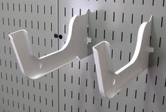 Wall Control Heavy Duty Pegboard Hook Slotted Hook Pair - White (10-HD-012 W)