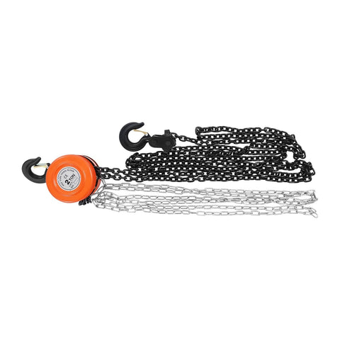 2 Ton Hand Chain Hoist 9.51ft Manganese Steel Manual Lifting Tool Industrial Chain Block with Swivel Hook Heavy Du Cable Hoist for Worhop and Ga