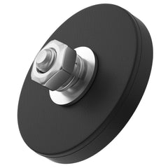 MIN CI 6pcs Rubber Neodymium Round Black Magnets with Thread D43x6mm M6, Strong Magnetic Force 18kg