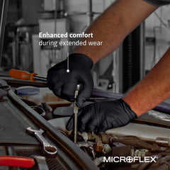 Ansell Microflex 93-732, Multipurpose Nitrile Disposable Gloves for Precise Handling and Mechanical Tasks, Latex Free, Powder-Free, Size XS (100 Pieces)