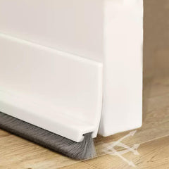 Cotensta 100cm Door Draught Excluder, Door Seal for Protection from Sound, Cold, Moisture and Insects Silicone, Brush Seal for Doors (White, 100cm)