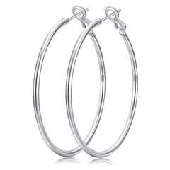 Senteria Creolen Silber 925 für Damen Hypoallergen Ohrringe Creolen Silber 925 Groß Leichte Dünne Damen Mädchen Ohrringe 30mm