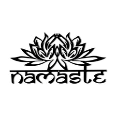 DUOOLN Metal Mandala Wall Decor,Black Modern Lotus Flower Metal Wall Art,Lotus Spiritual Meditation Decorative，Sacred Geometry Wall Art Sign for Home Bedroom Living Room Office Yoga Studio