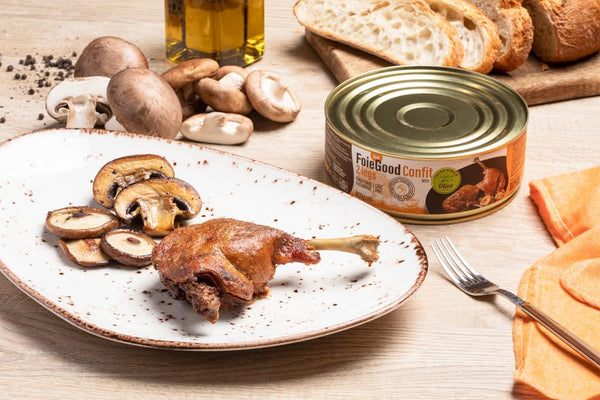 Foie Good, 2 Legs Duck Confit, Ideal for Appetizers, No Forced Feeding, 800 Grams