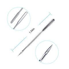 Sewing Machine Needles, 50 PCS Universal Sewing Machine Needle, Compatible with Singer, Brother, Janome, Varmax, Sizes HAX1 65/9, 75/11, 90/14, 100/16, 110/18 (50 PCS)