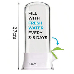 SUQ 2PCS Herb Saver for Refrigerator, 27*13 CM, Fresh Herb Keeper Herb Storage Container, Vegetable Storage Long Term Freshness Preservation, Keeps Cilantro Greens Fresh for 2-3 Weeks