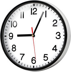 Wall Clock Silent & Non Ticking Modern Quartz 9"- Battery Operated Digital Quiet Sweep Office/home/school/Kitchen Decor Clocks