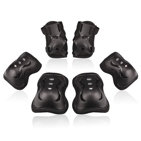 BOSONER Kids/Youth Knee Pad Elbow Pads Guards Protective Gear Set for Roller Skates Cycling BMX Bike Skateboard Inline Skatings Scooter Riding Sports (Black, Small (3-8 Years))