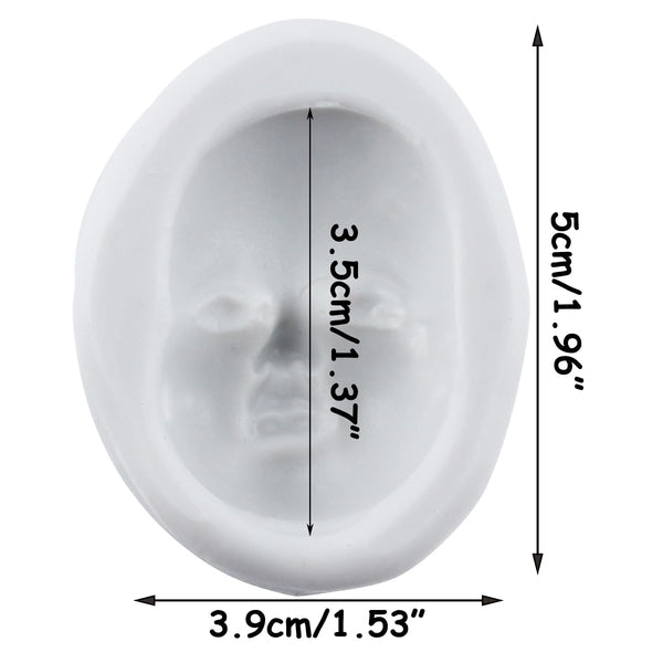YANQINMS Human Face Silicone Molds Baby Face Fondant Mold For Sugar Cake Decorating Cupcake Topper Chocolate Gum Paste Candy Polymer Clay