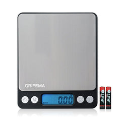 GRIFEMA GA2003 Digital Kitchen Scales with Trays 0.05g-500g Silver