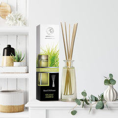 Reed Diffuser Lemongrass 100ml - Natural Lemongrass Essential Oil - Room Fragrance - Home Fragrance - Air Freshener - Scented Diffuser - Gift - Aromatherapy - Spa - Home - Office - Boutique