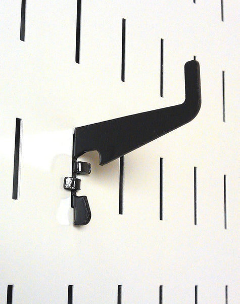 Wall Control 10-HM-002 B Medium 1-7/8" Slotted Pegboard Hook Pack Metal Pegboard Hooks for Wall Control Pegboard Only, Black